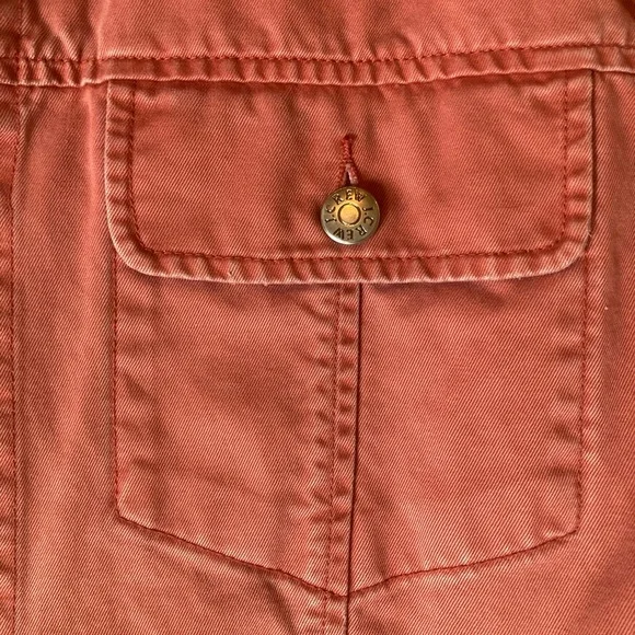 J.Crew Classic Denim Jacket Coral- Size Large - Picture 7 of 11